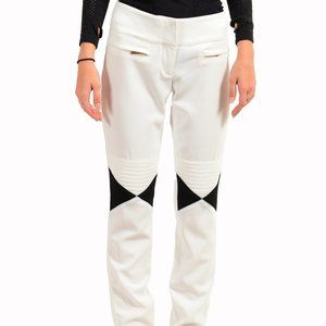 Just Cavalli Women's White Straight Leg Pants US S IT 40